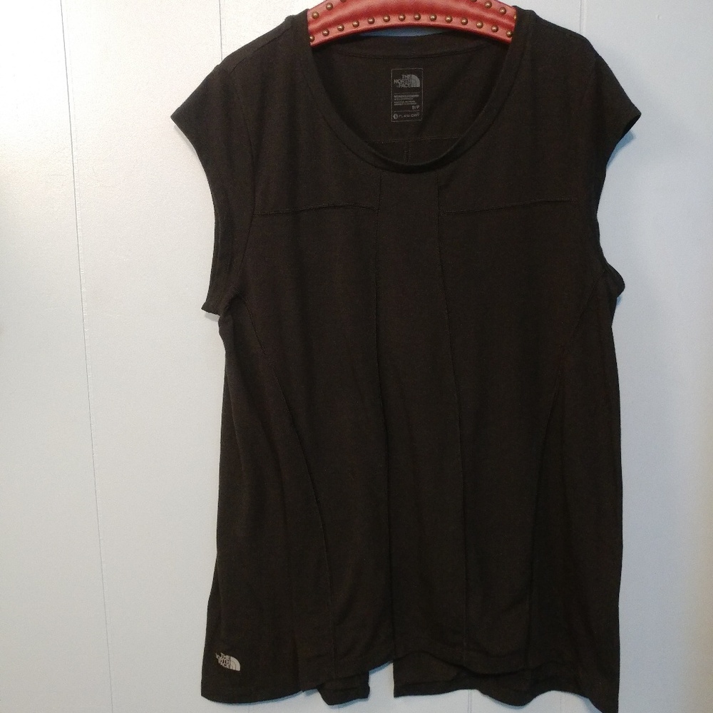 The North Face Black Tee W/ Small Slit On Back
